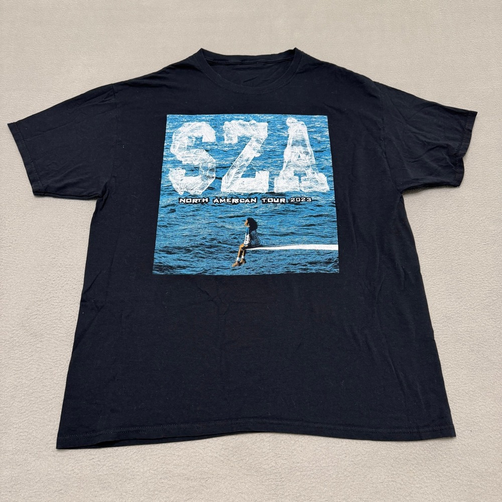 SZA T Shirt Mens XL Black SOS North American Tour 2023 Concert Graphic Tee